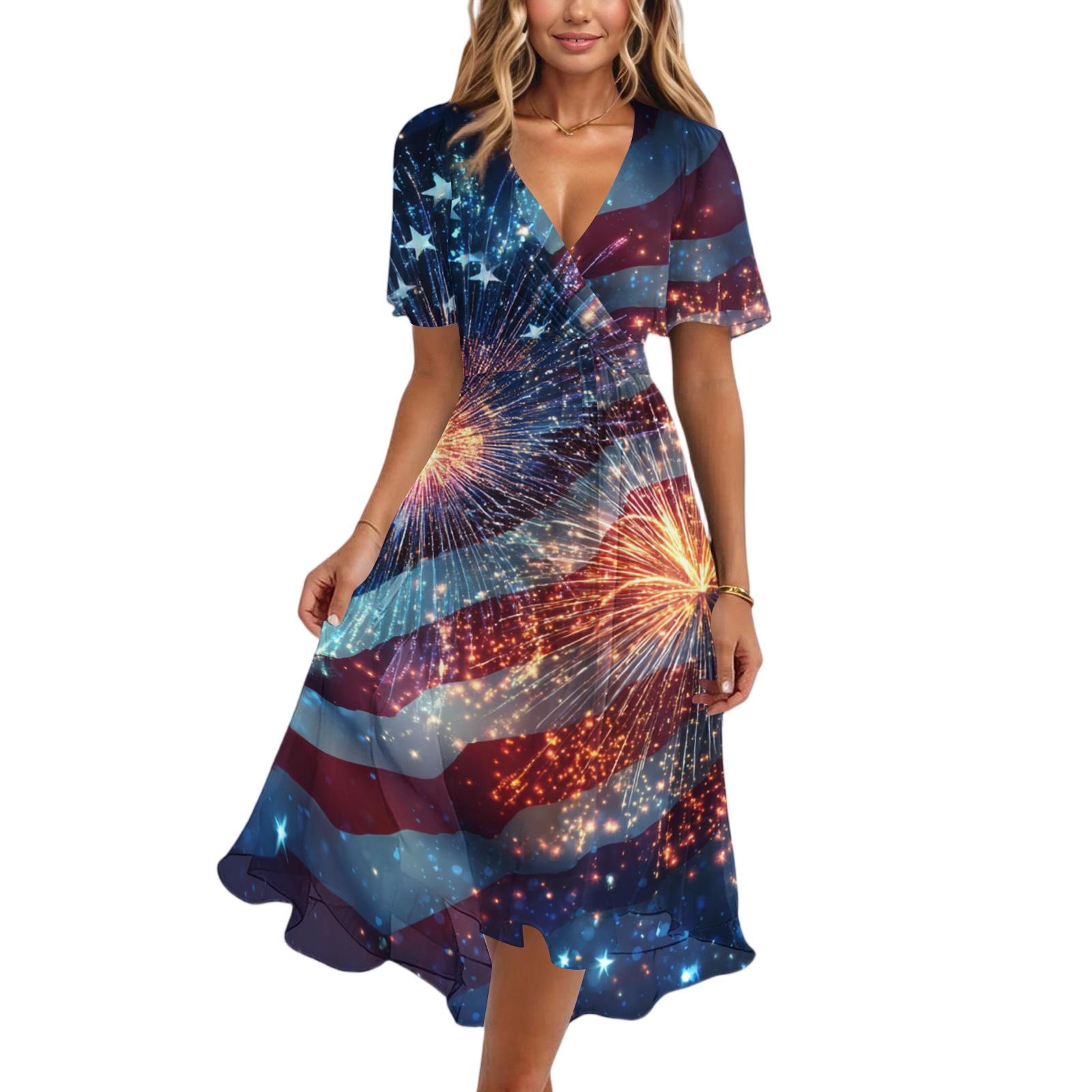 Women V Neck Short Sleeve Dress Casual Relaxed Fit with Printed Pattern Suitable for Daily Wear and Special Occasions XL жовтий
Women V Neck Short Sleeve Dress Casual Relaxed Fit with Printed Pattern Suitable for Daily Wear and Special Occasions XL жовтий