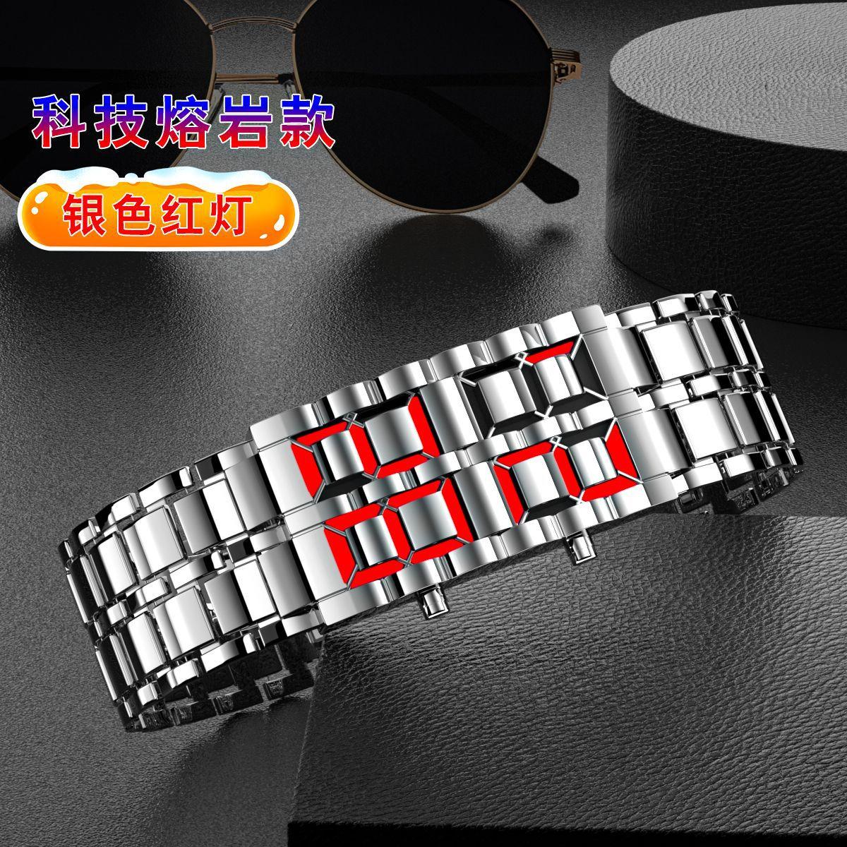 Fashion Mens Digital Lava Wrist Watch Men Black Full Metal Red Blue LED Display Watches Gifts for Male Boy Sport Creative Clock срібний
Fashion Mens Digital Lava Wrist Watch Men Black Full Metal Red Blue LED Display Watches Gifts for Male Boy Sport Creative Clock срібний