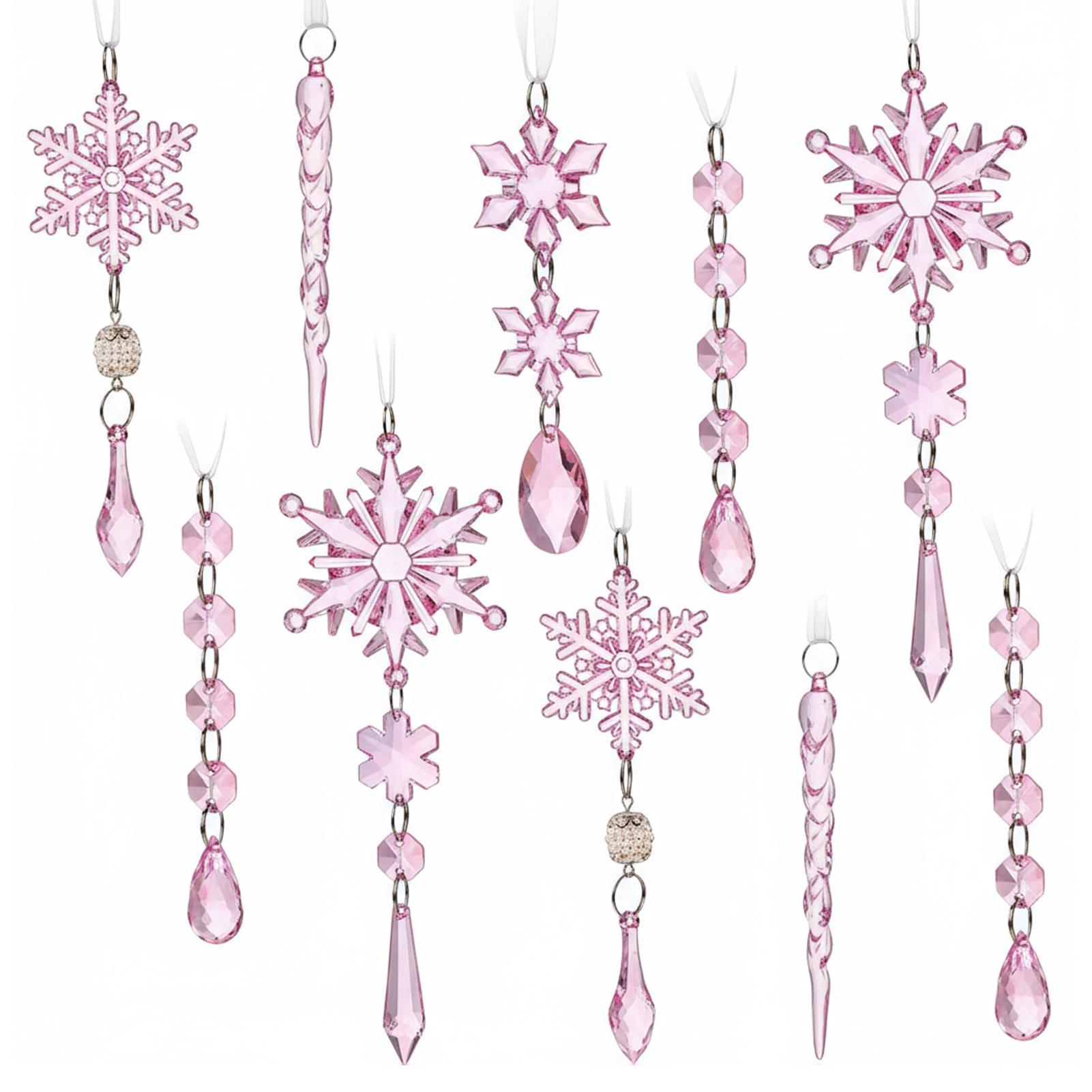 18x Elegant Crystal Ornaments Icicle Decorations For Chic Christmas Tree Display 3 Medium Snowflakes Icicle Ornaments рожевий
18x Elegant Crystal Ornaments Icicle Decorations For Chic Christmas Tree Display 3 Medium Snowflakes Icicle Ornaments рожевий