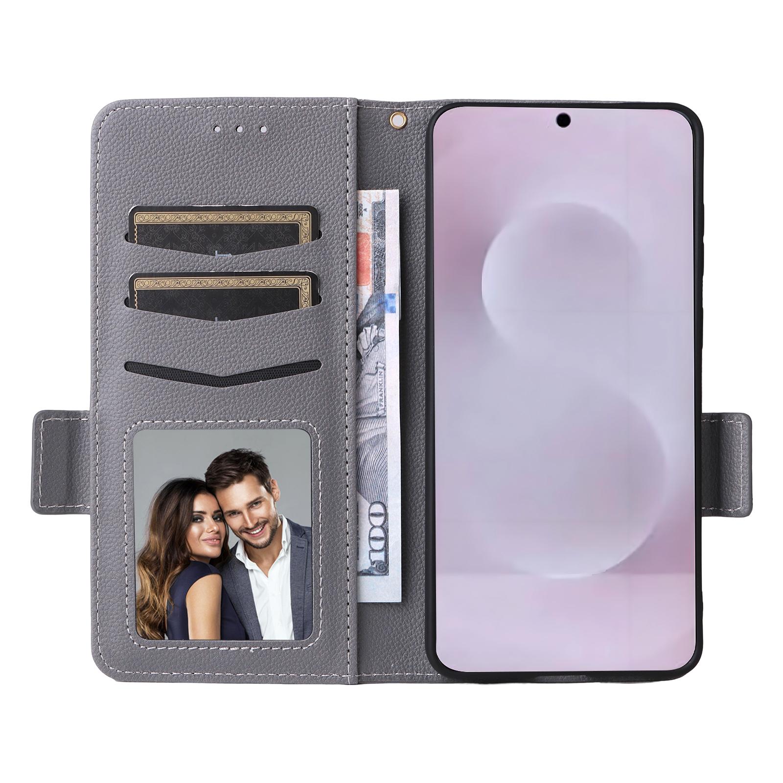 For Samsung Galaxy S25 Edge Case with Wrist Strap Litchi Texture PU Leather Wallet Phone Cover Grey
For Samsung Galaxy S25 Edge Case with Wrist Strap Litchi Texture PU Leather Wallet Phone Cover Grey
