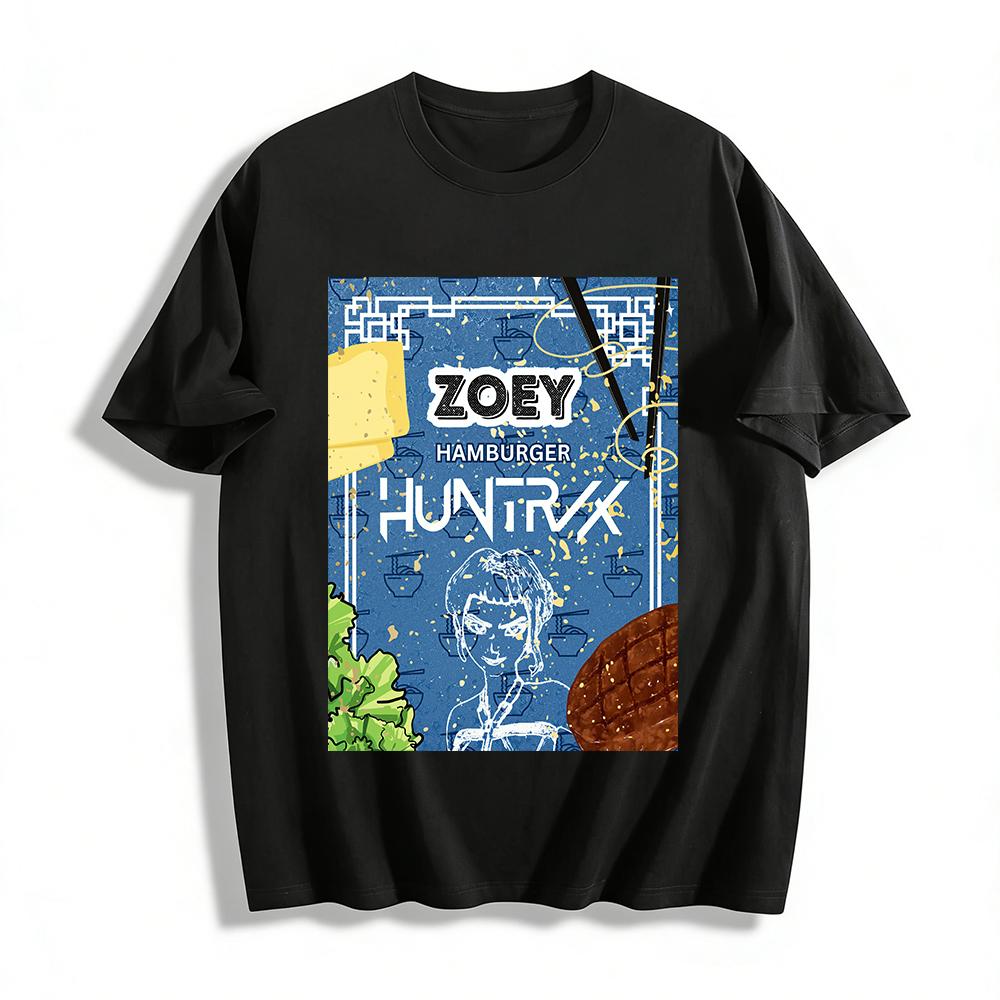 Zoey Hamburger Huntrix Graphic Tee Chinese Food Culture Streetwear Casual Top Pure cotton T-shirt XXS
Zoey Hamburger Huntrix Graphic Tee Chinese Food Culture Streetwear Casual Top Pure cotton T-shirt XXS