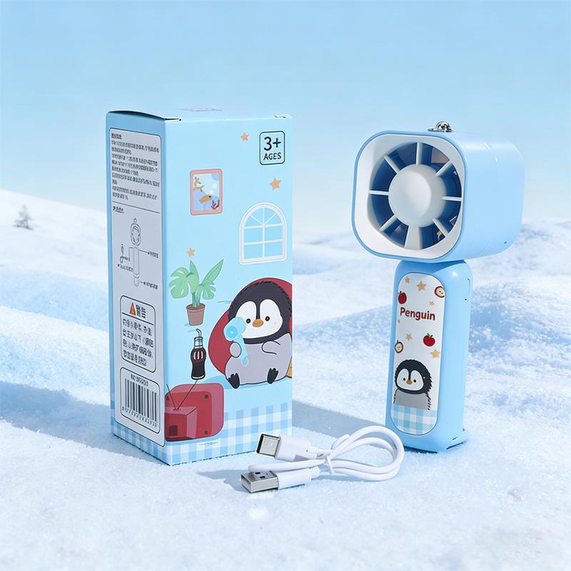 Cute Penguin Desktop & Handheld USB Fan with Color Box Packaging
Cute Penguin Desktop & Handheld USB Fan with Color Box Packaging