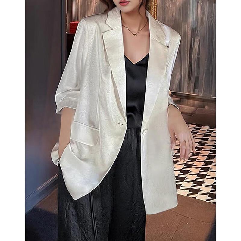Demana Eco-Acetate Summer Lapel Blazer Jacket with Rolled Sleeves XL
Demana Eco-Acetate Summer Lapel Blazer Jacket with Rolled Sleeves XL