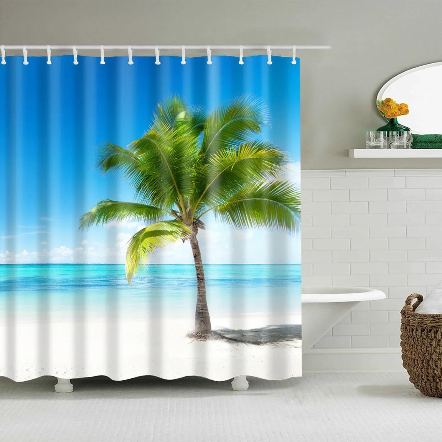 Tropical Green Plant Palm Leaf Cactus Sunflower Seaside Sea Scenic Bathroom Shower Curtain Bath Curtain Frabic With Hooks W60H190(CM)-1 Pcs
Tropical Green Plant Palm Leaf Cactus Sunflower Seaside Sea Scenic Bathroom Shower Curtain Bath Curtain Frabic With Hooks W60H190(CM)-1 Pcs