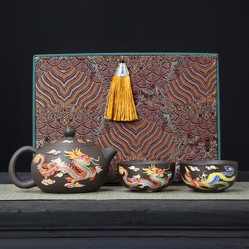 Xiaoyueya Dragon & Phoenix Color-Changing Xishi Tea Set
Xiaoyueya Dragon & Phoenix Color-Changing Xishi Tea Set