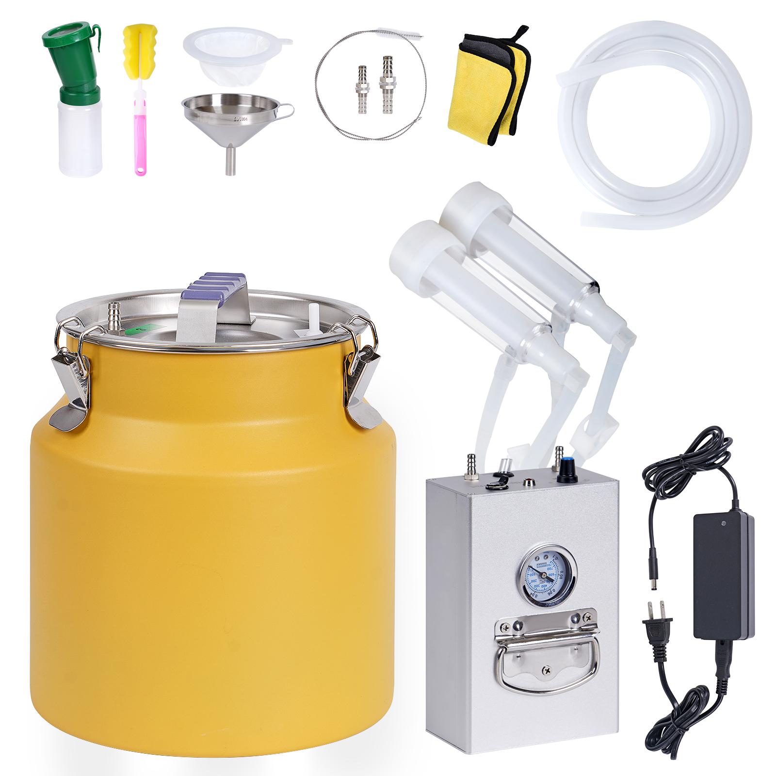 8L Cow Goat Milking Machine Stainless Steel Bucket Electric Automatic Pulsation Cups Tubes Adjustable Suction for Cows Sheep
8L Cow Goat Milking Machine Stainless Steel Bucket Electric Automatic Pulsation Cups Tubes Adjustable Suction for Cows Sheep