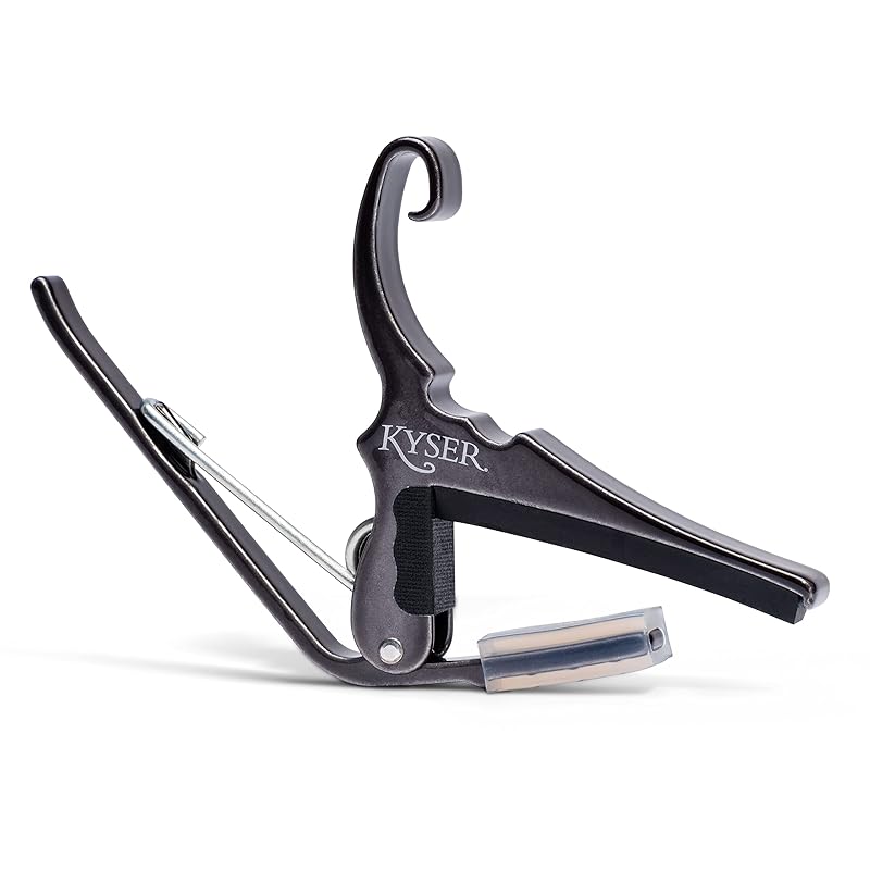 Kyser (Kaiser) quick change capo tasto for 6 string acoustic guitar, black chrome, KG6BC
Kyser (Kaiser) quick change capo tasto for 6 string acoustic guitar, black chrome, KG6BC