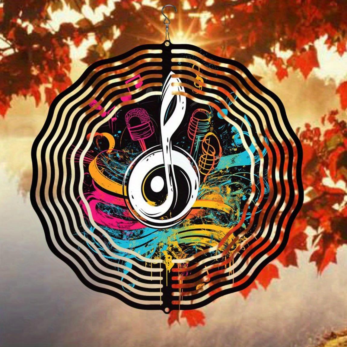 3D Metal Wind Chime - Large Rotating Outdoor Decor with Vibrant Musical Notes, Colorful Kinetic Garden Art for Patio & Yard 01A
3D Metal Wind Chime - Large Rotating Outdoor Decor with Vibrant Musical Notes, Colorful Kinetic Garden Art for Patio & Yard 01A
