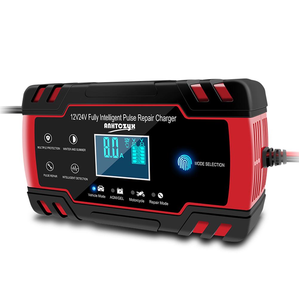Repair Car Battery Charger Automatic Pulse Red 12V-24V 8A Intelligent for ANHTCzyx Outdoor Personal Car Parts Decoration
Repair Car Battery Charger Automatic Pulse Red 12V-24V 8A Intelligent for ANHTCzyx Outdoor Personal Car Parts Decoration