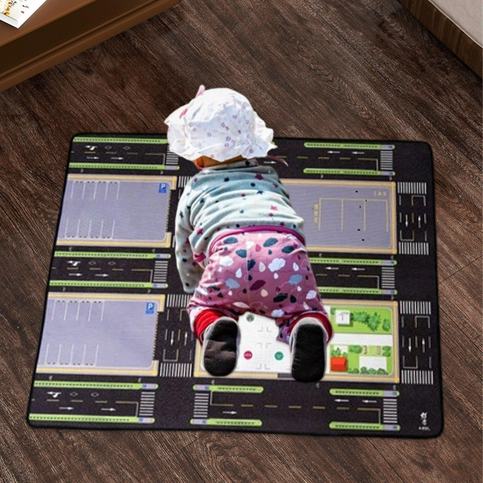 Boys Room Floor Mat with Car Track Design 55x43 inch Non Slip Style D
Boys Room Floor Mat with Car Track Design 55x43 inch Non Slip Style D