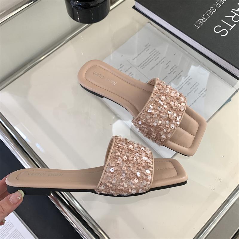 Flat sequined slippers women s spring and summer 2025 new square head Internet celebrity fashion low heel casual one-word drag 40 рожевий
Flat sequined slippers women s spring and summer 2025 new square head Internet celebrity fashion low heel casual one-word drag 40 рожевий
