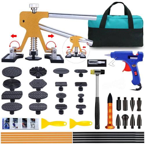 Gliston Dent Repair Tool Set (42 Pieces) with Dent Lifter, Rubber Hammer, Vacuum Lifter, Pulling Tool for Car Dents, and DIY Repair Tools
Gliston Dent Repair Tool Set (42 Pieces) with Dent Lifter, Rubber Hammer, Vacuum Lifter, Pulling Tool for Car Dents, and DIY Repair Tools