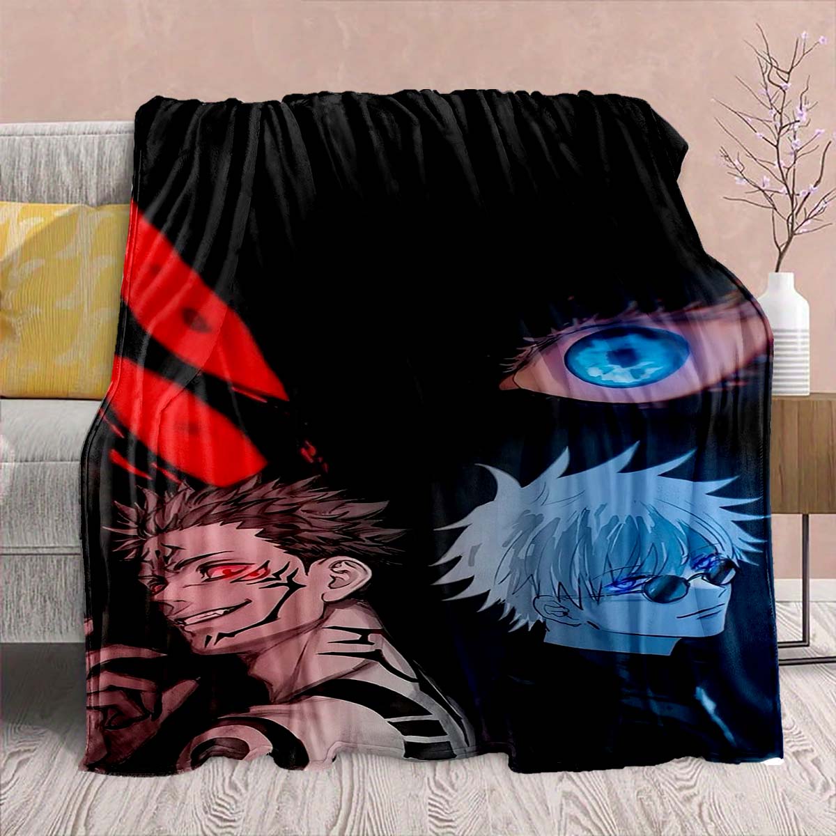 Jujutsu Kaisen Anime Flannel Blanket - Soft Warm Perfect for Sofa, Bedding Camping Travel Office Home Decor -QJY 75x90cm
Jujutsu Kaisen Anime Flannel Blanket - Soft Warm Perfect for Sofa, Bedding Camping Travel Office Home Decor -QJY 75x90cm