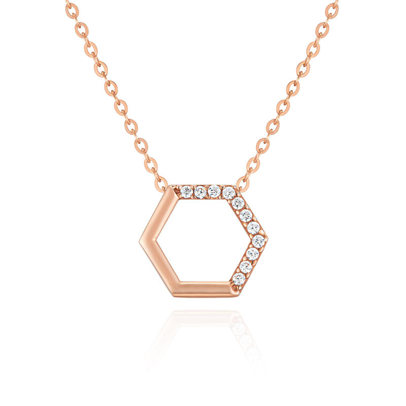 MAISON DE SHE 14K gold HOUSE HEXAGON HALF STONE NECKLACE BS03005N Pink Gold
MAISON DE SHE 14K gold HOUSE HEXAGON HALF STONE NECKLACE BS03005N Pink Gold