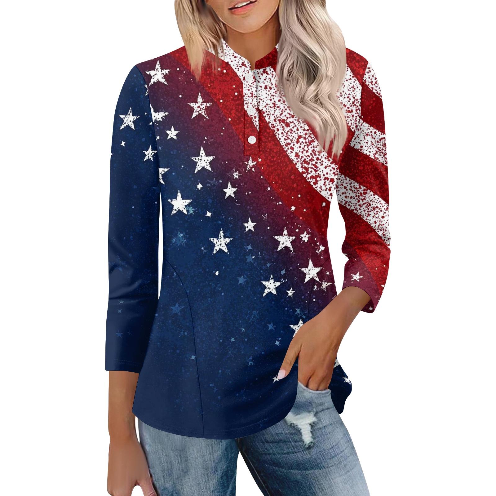 Women s Casual Polo Collar Shirt Loose Fit Three Quarter Sleeve Top with Button Front and Graphic Print Suitable for Everyday Wear L тёмно-синий
Women s Casual Polo Collar Shirt Loose Fit Three Quarter Sleeve Top with Button Front and Graphic Print Suitable for Everyday Wear L тёмно-синий