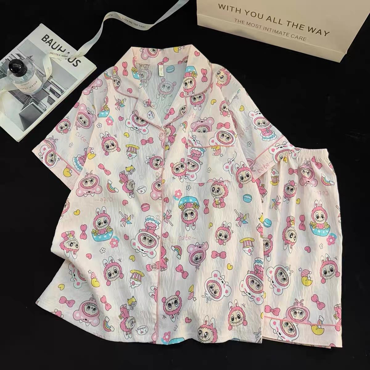 Internet celebrity new soft cute rabub pajamas women s summer short-sleeved shorts cardigan set student dormitory loungewear S
Internet celebrity new soft cute rabub pajamas women s summer short-sleeved shorts cardigan set student dormitory loungewear S