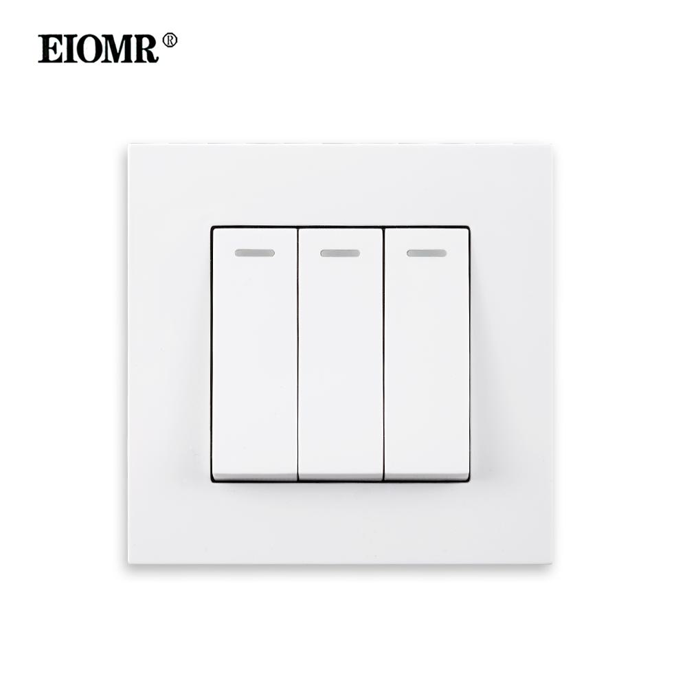 Выключатель света EIOMR настенный, 3 клавиши, 1/2-сторонний, размер 86*86 мм, 16А 250В, многоматериальная панель, EU UK, клавишный переключатель для домашнего освещения и питания 3gang 1way
Выключатель света EIOMR настенный, 3 клавиши, 1/2-сторонний, размер 86*86 мм, 16А 250В, многоматериальная панель, EU UK, клавишный переключатель для домашнего освещения и питания 3gang 1way