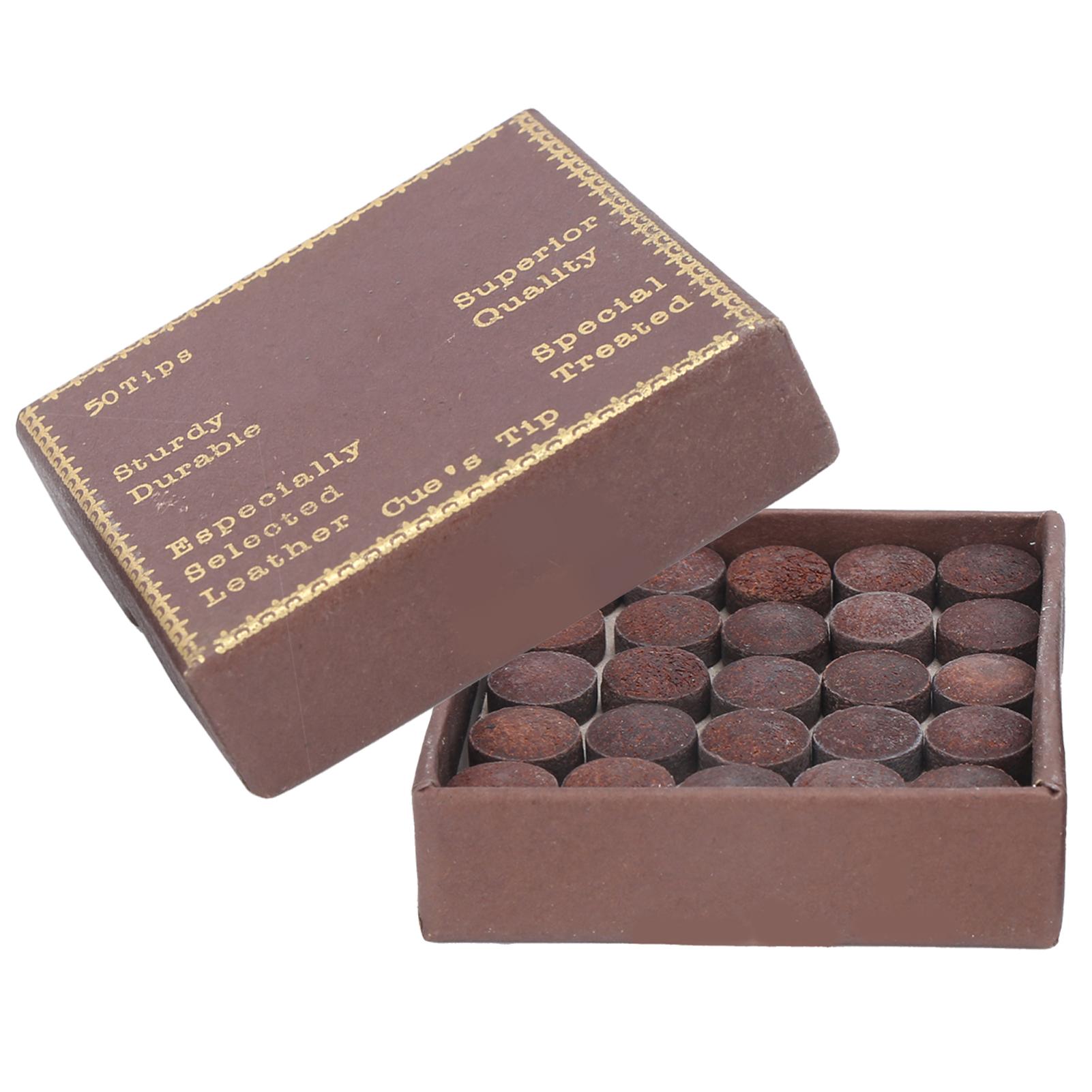 50pcsbox 10mm Cue Tips Kit Snooker Red Leather Cue Stick Tips for Pool Eight Ball
50pcsbox 10mm Cue Tips Kit Snooker Red Leather Cue Stick Tips for Pool Eight Ball