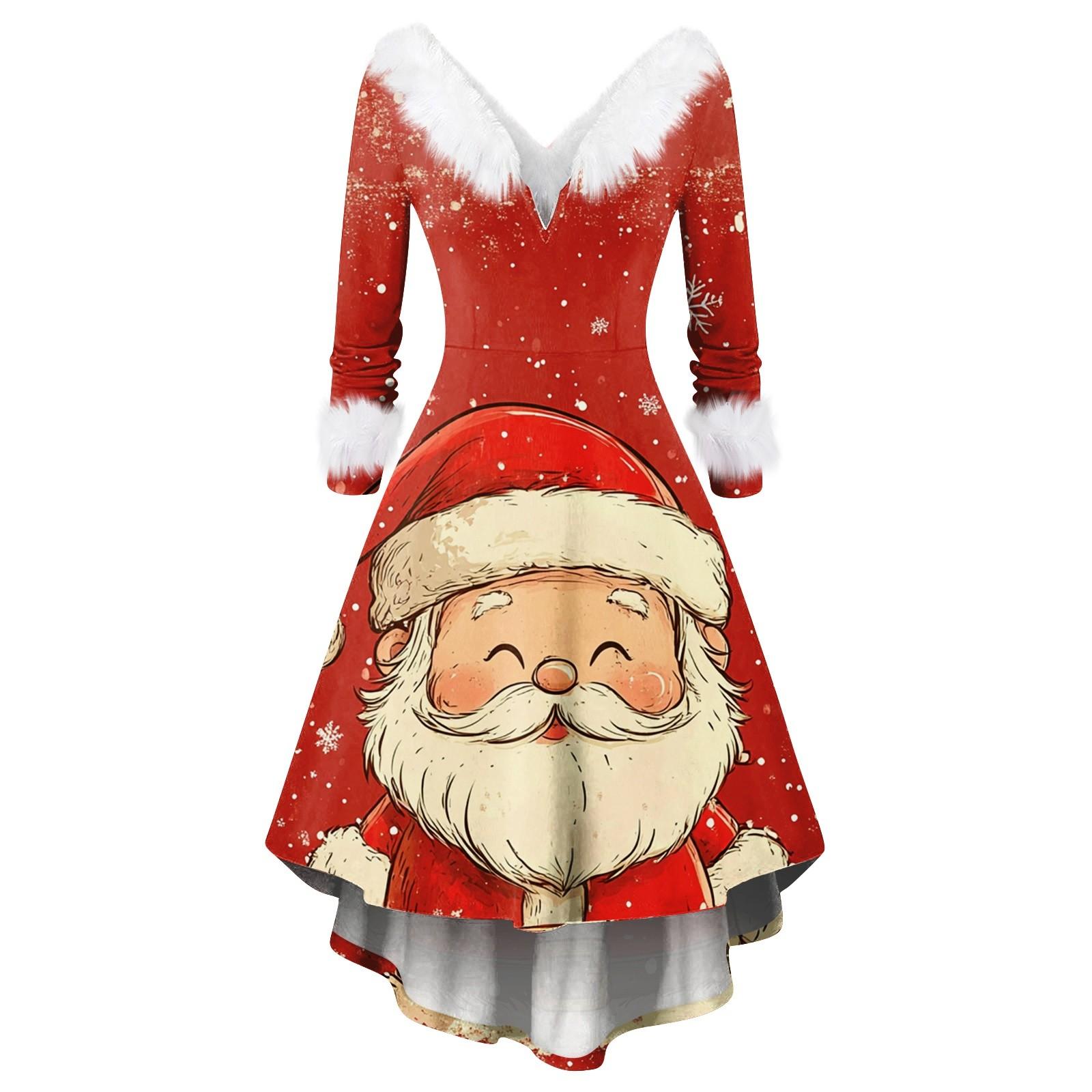 Жіноча модна повсякденна вечірня сукня з різдвяним принтом і довгими рукавами з V-подібним вирізом XXL гарячі рожевого кольору
Жіноча модна повсякденна вечірня сукня з різдвяним принтом і довгими рукавами з V-подібним вирізом XXL гарячі рожевого кольору