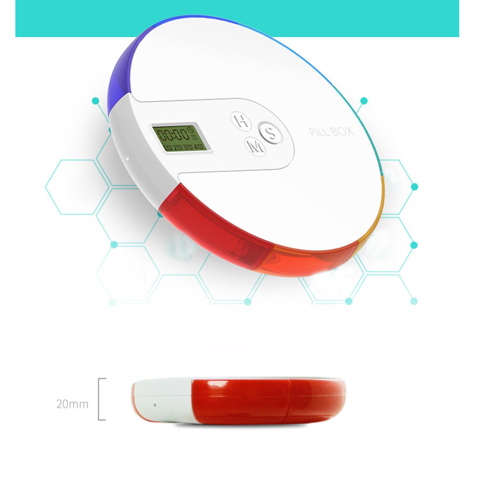 Electronic with Smart Reminder Portable 7 Grids Weekly with Timer 12Celsius24 Hour Clock 4 Alarm Clocks Waterproof Food-Grade
Electronic with Smart Reminder Portable 7 Grids Weekly with Timer 12Celsius24 Hour Clock 4 Alarm Clocks Waterproof Food-Grade