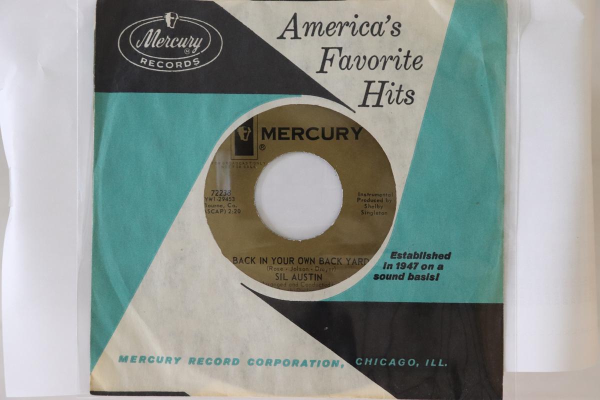 7inch Record SIL AUSTIN - Back In Your Own Back Yard 72238 Mercury 1964 US Jazz Used
7inch Record SIL AUSTIN - Back In Your Own Back Yard 72238 Mercury 1964 US Jazz Used