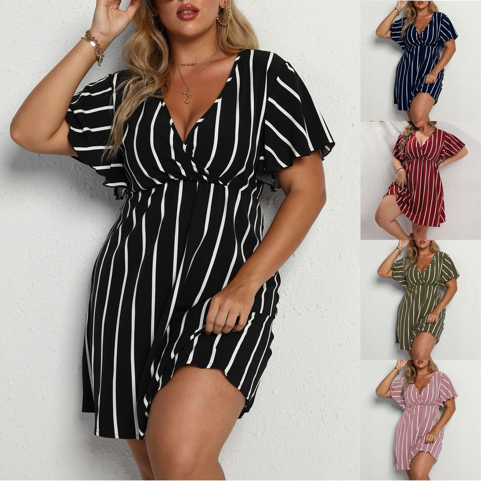 Women s Plus Size Striped V-Neck Short Sleeve Bohemian Dress XXXXL армия зеленый
Women s Plus Size Striped V-Neck Short Sleeve Bohemian Dress XXXXL армия зеленый
