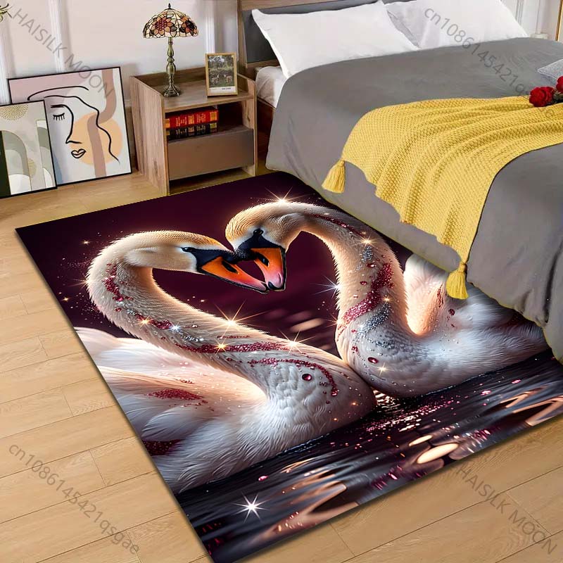 1PC Two swans forming heart Pattern Rug Carpets for Bedroom Living Room Sofa Mat Creative Door Mat Cloakroom Home Decor 40cm x 60cm
1PC Two swans forming heart Pattern Rug Carpets for Bedroom Living Room Sofa Mat Creative Door Mat Cloakroom Home Decor 40cm x 60cm