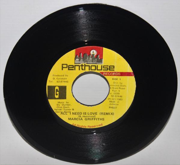7inch Record MARCIA GRIFFITHS - All I Need Is Love (remix) PH037 Penthouse Recor 1993 Jamaica Reggae, Ska & Dub Used
7inch Record MARCIA GRIFFITHS - All I Need Is Love (remix) PH037 Penthouse Recor 1993 Jamaica Reggae, Ska & Dub Used
