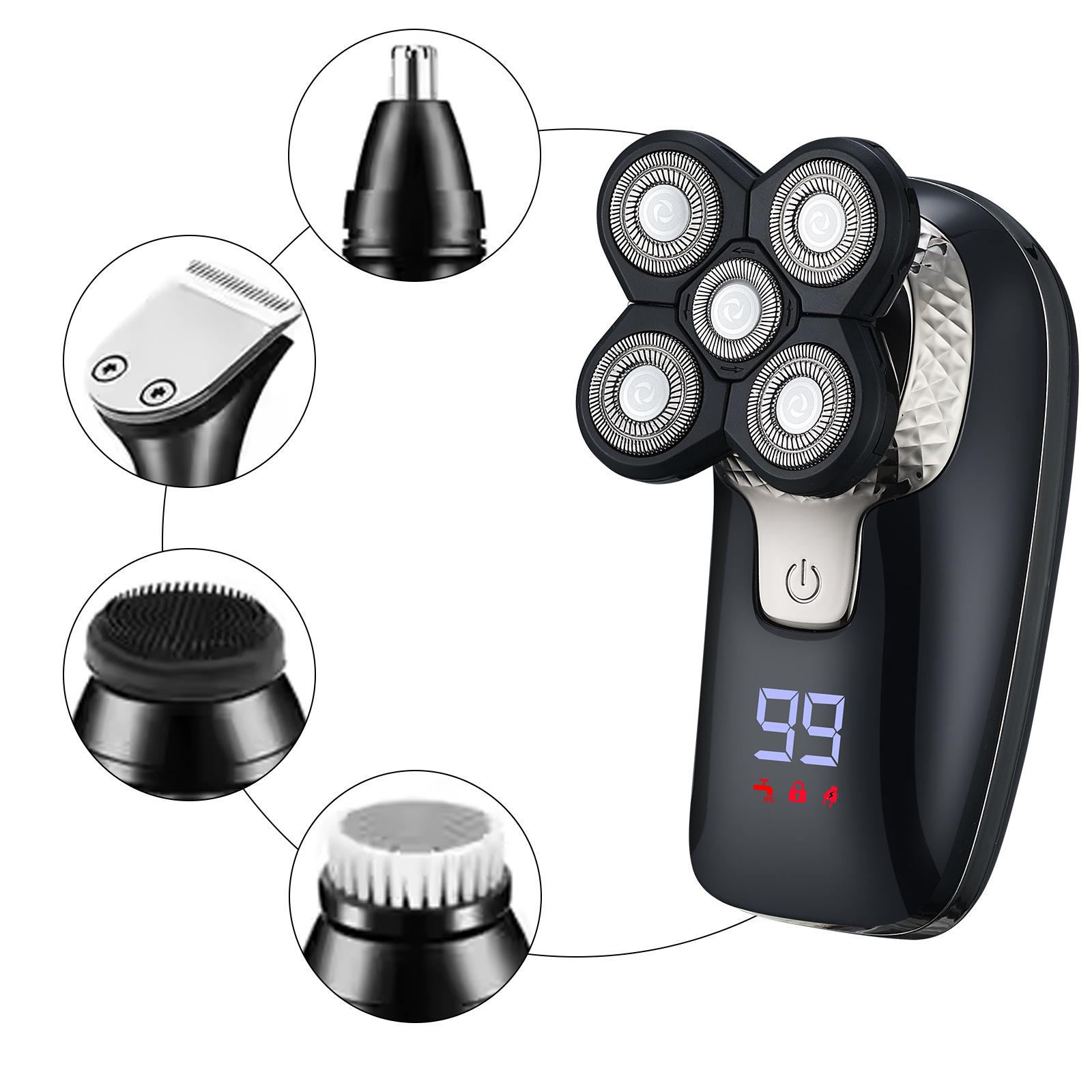 Seven-Blade Self-Charging Electric Head Shaver for Bald Heads
Seven-Blade Self-Charging Electric Head Shaver for Bald Heads