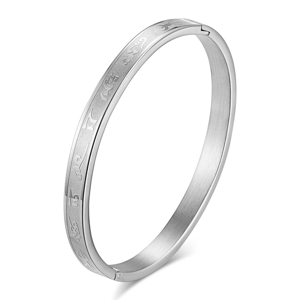 Rockyu Bangle for Heart Accessory Women, Silver, Simple, Engraved, Sutra, Bracelet, Titanium, Hypoallergenic, Stylish, Unisex,
Rockyu Bangle for Heart Accessory Women, Silver, Simple, Engraved, Sutra, Bracelet, Titanium, Hypoallergenic, Stylish, Unisex,