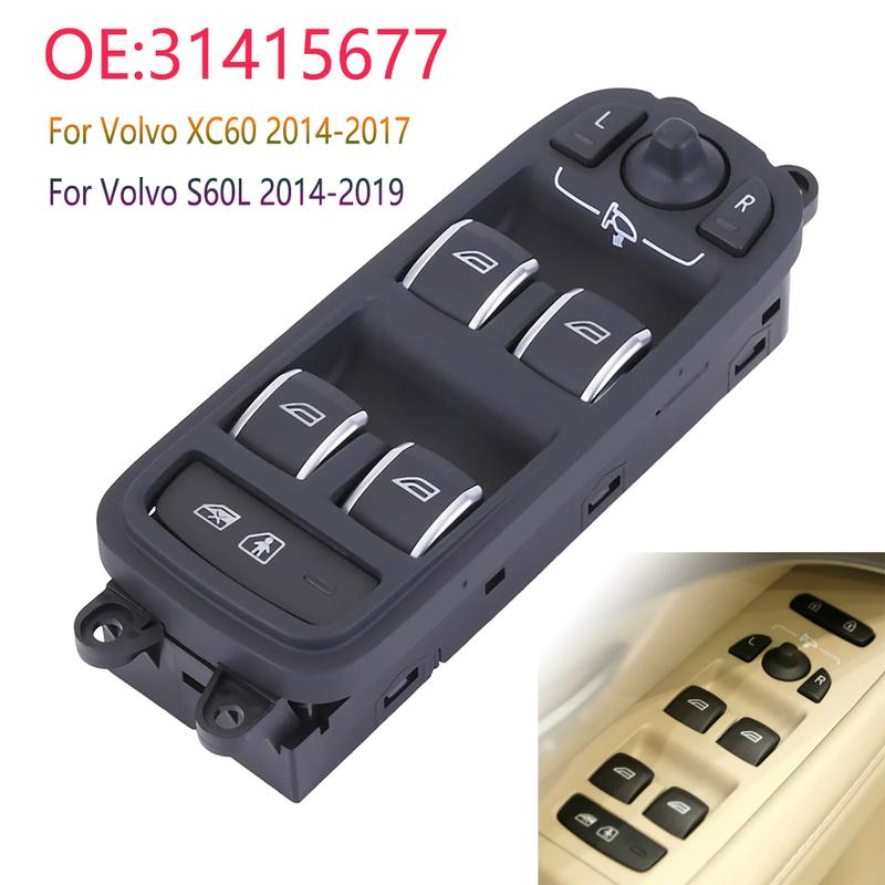 31415677 Car Accessories For Volvo XC60 2014-2017 S60L 2014- Power Window Switch Child lock Folding Function Control Button
31415677 Car Accessories For Volvo XC60 2014-2017 S60L 2014- Power Window Switch Child lock Folding Function Control Button