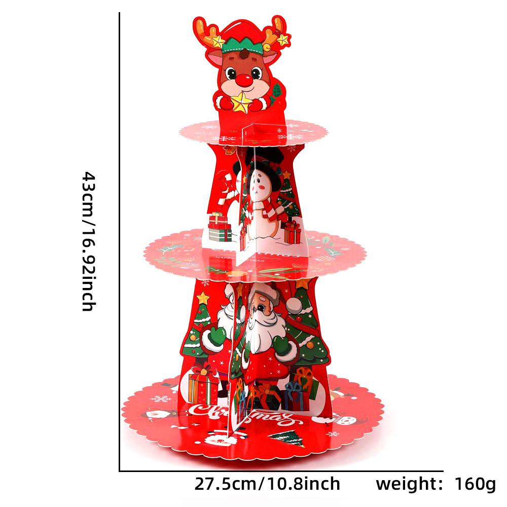 Трехъярусная уникальная подставка для торта для рождественских торжеств с элегантными бумажными подносами HYSDDGT02
Трехъярусная уникальная подставка для торта для рождественских торжеств с элегантными бумажными подносами HYSDDGT02