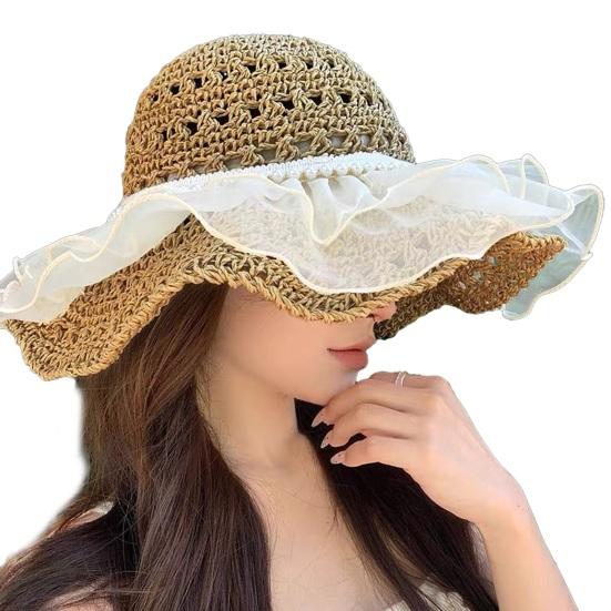 Straw Hat Breathable Large Brim Lightweight Foldable Ruffled Lace Design Sun Protection Hat Summer Outdoor Travel Beach Vacation Hat хакі
Straw Hat Breathable Large Brim Lightweight Foldable Ruffled Lace Design Sun Protection Hat Summer Outdoor Travel Beach Vacation Hat хакі