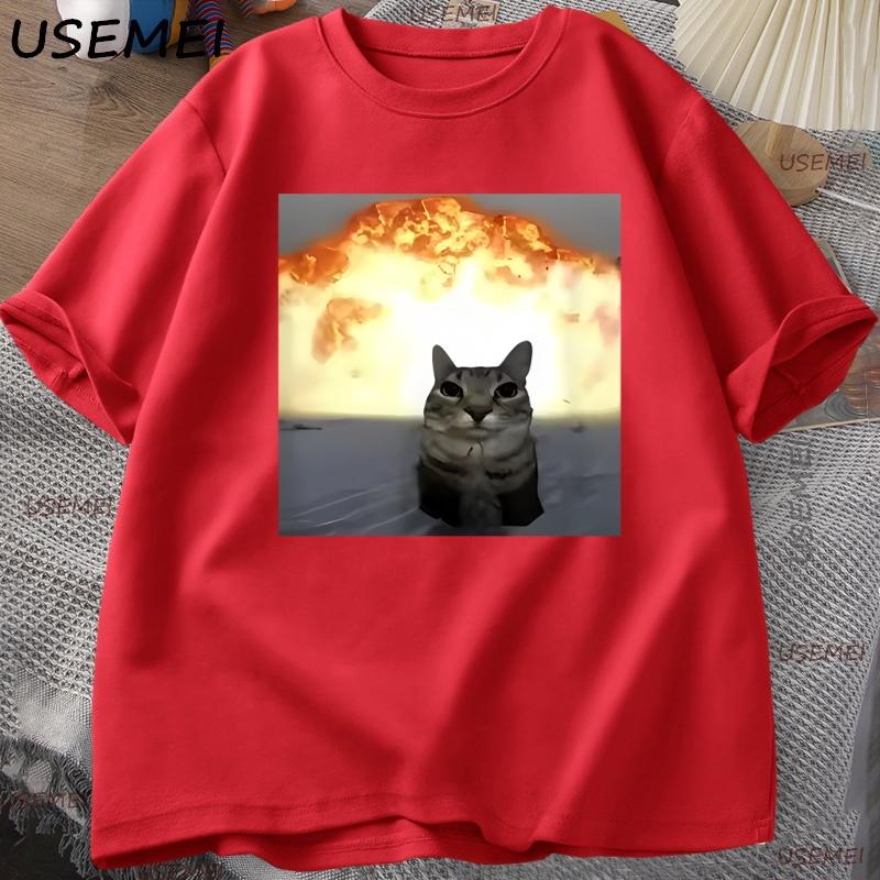 Whimsical Cat Explosion Print TShirt Unisex Women Loose Cotton Funny Short Sleeve T Shirt Cat Lover Tees Unisex Tops Y2k Clothes S
Whimsical Cat Explosion Print TShirt Unisex Women Loose Cotton Funny Short Sleeve T Shirt Cat Lover Tees Unisex Tops Y2k Clothes S