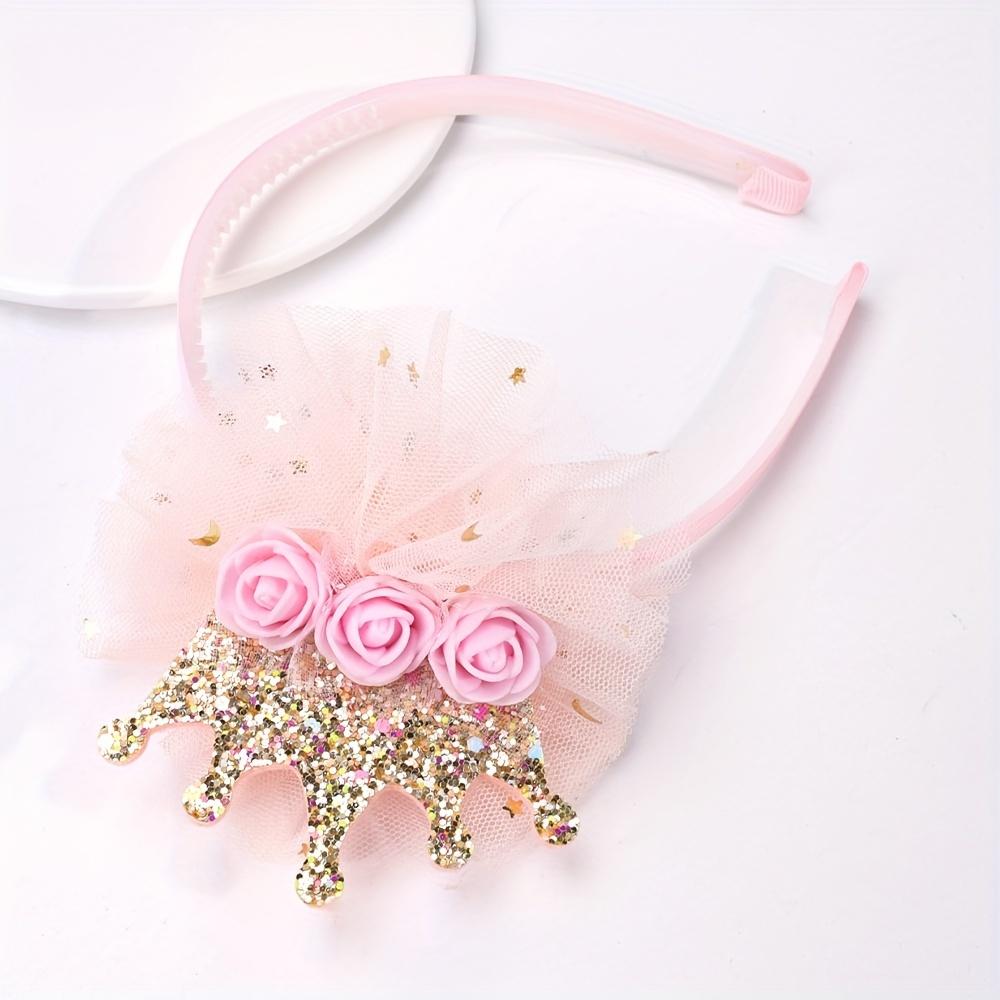 1pc Adorable Crown Mesh Headband for - Cute Floral Embellished Hair Hoop, Elegant Princess Hair Accessory for Birthday Gifts
1pc Adorable Crown Mesh Headband for - Cute Floral Embellished Hair Hoop, Elegant Princess Hair Accessory for Birthday Gifts