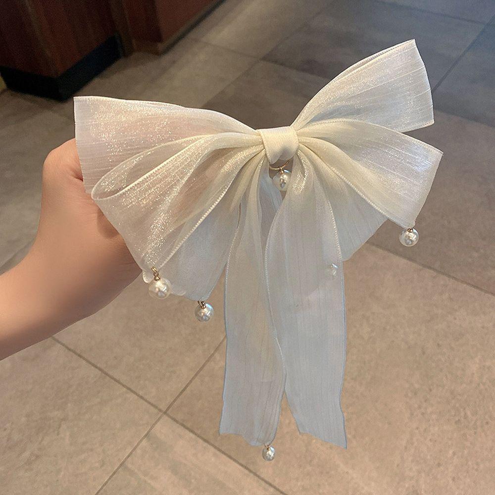 Ribbon Temperament For Girls Hairpins Women Spring Clip Bow Hair Clip Korean Ponytail Holder
Ribbon Temperament For Girls Hairpins Women Spring Clip Bow Hair Clip Korean Ponytail Holder