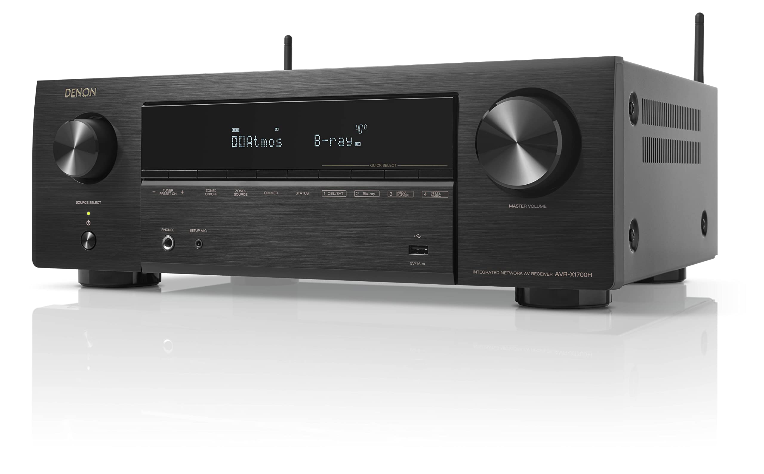 Denon AVR-X1700H AV Surround Receiver 7.2ch 8K Ultra HD, HDR10+, eARC compatibleBlack AVR-X1700HK
Denon AVR-X1700H AV Surround Receiver 7.2ch 8K Ultra HD, HDR10+, eARC compatibleBlack AVR-X1700HK