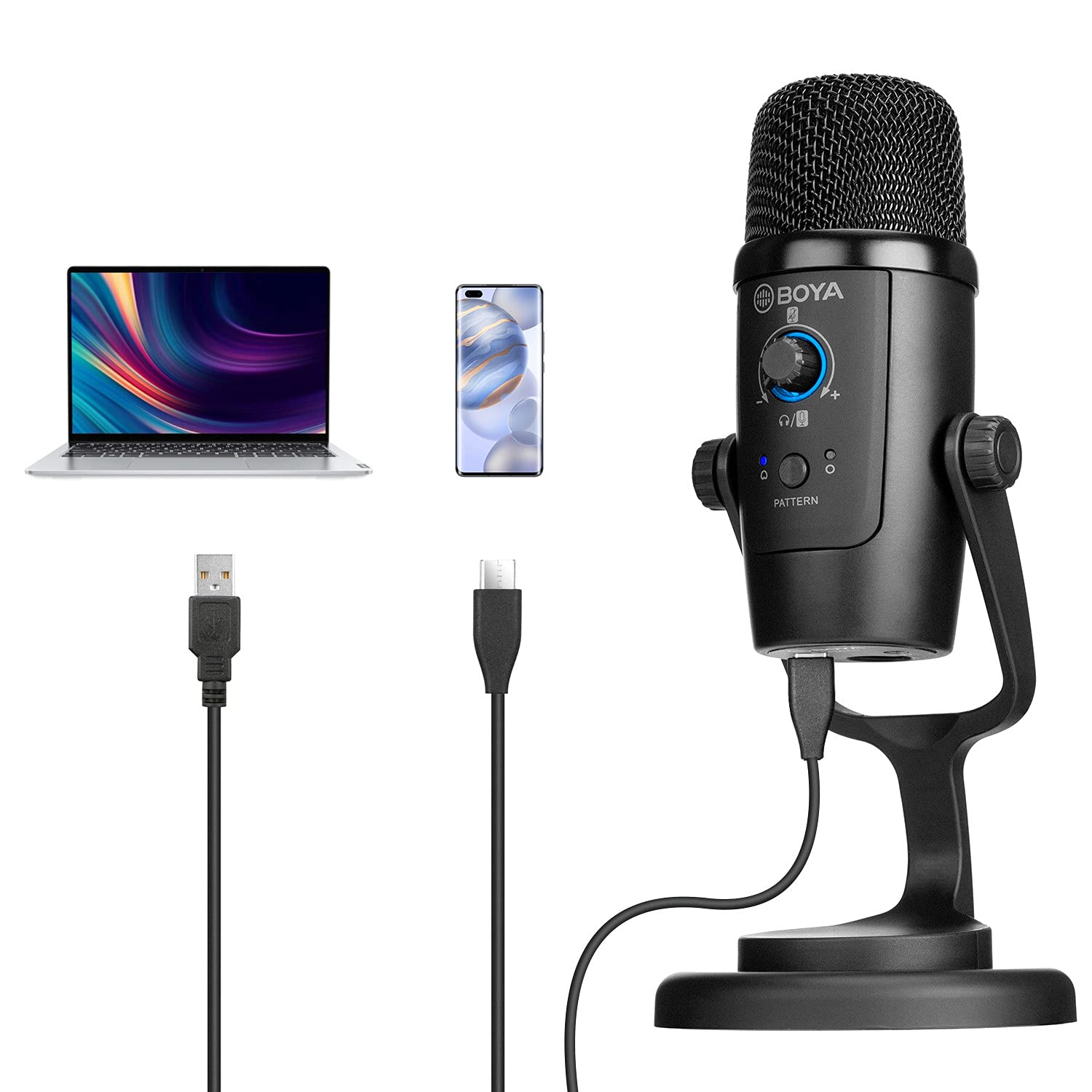 BOYA BY-PM500 USB Microphone with Desk Stand for Home Studio Recording, Podcasting, Video Conference Calls, Vocals, Procedures, and More (BY-PM500)
BOYA BY-PM500 USB Microphone with Desk Stand for Home Studio Recording, Podcasting, Video Conference Calls, Vocals, Procedures, and More (BY-PM500)
