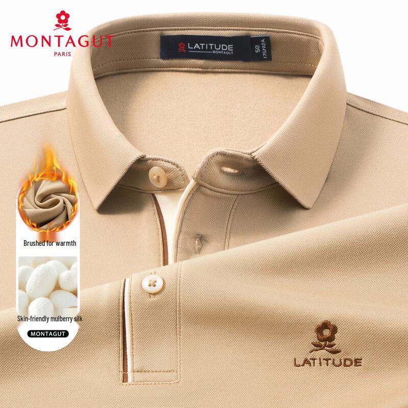 MONTAGUT Men s Silk Blend Brushed Business Long-Sleeve Polo Shirt 54
MONTAGUT Men s Silk Blend Brushed Business Long-Sleeve Polo Shirt 54
