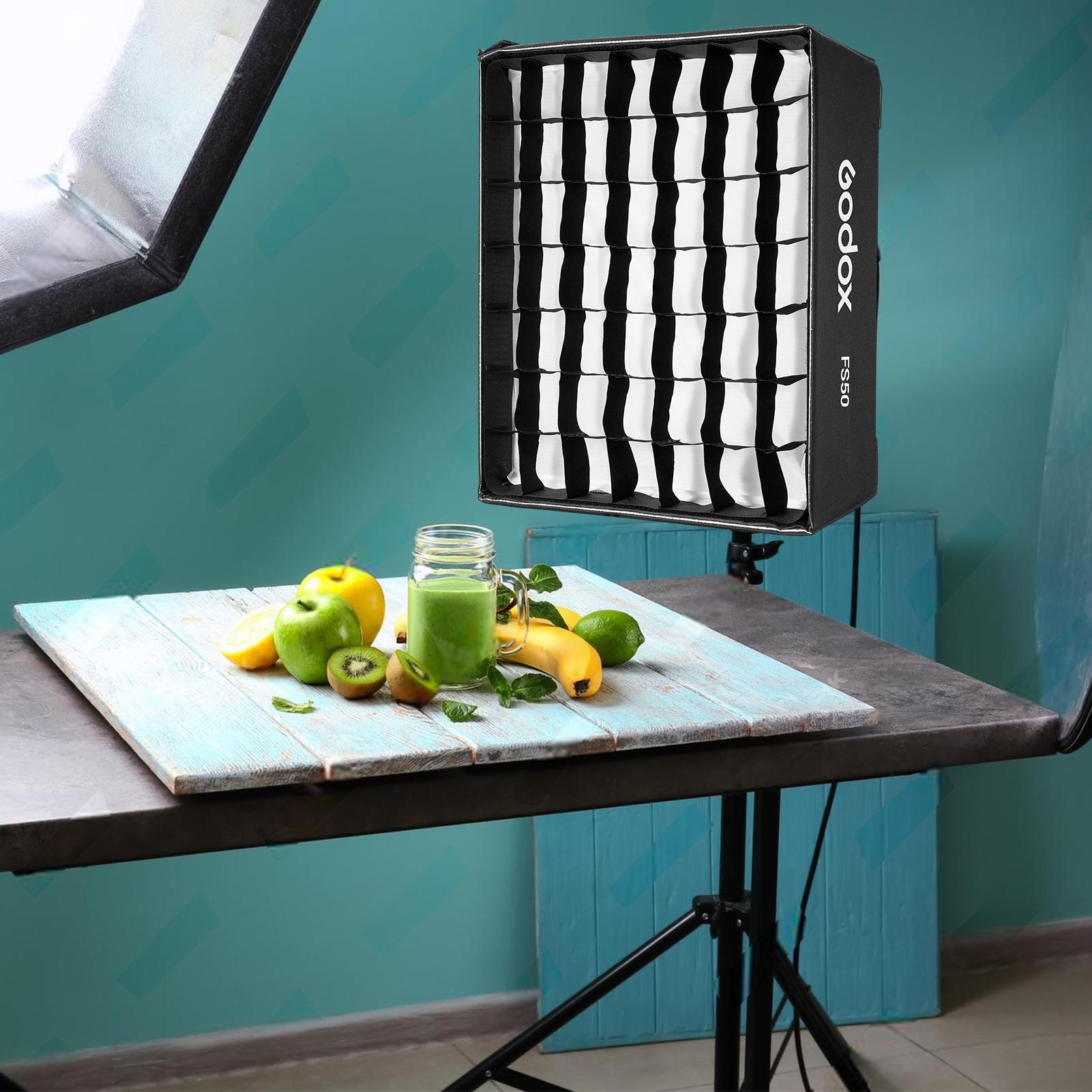 Godox FS50 Быстросъемный прямоугольный рассеиватель света из софтбокса с сеткой и мягкой тканью для продукта
Godox FS50 Быстросъемный прямоугольный рассеиватель света из софтбокса с сеткой и мягкой тканью для продукта
