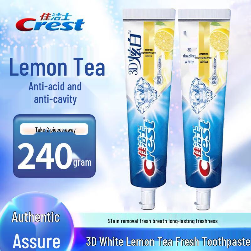Crest 3D White Lemon Tea Refreshing Toothpaste
Crest 3D White Lemon Tea Refreshing Toothpaste
