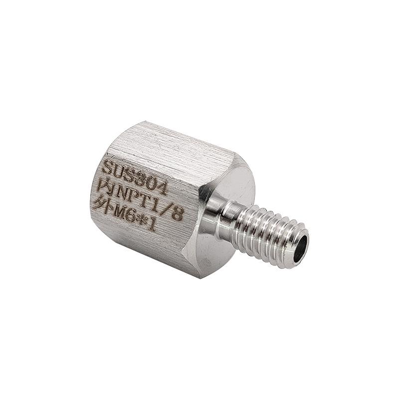 Stainless Steel 304 Threaded Adapter: NPT1/8 Internal to M6x1 External, American Metric Reducer (0907)
Stainless Steel 304 Threaded Adapter: NPT1/8 Internal to M6x1 External, American Metric Reducer (0907)
