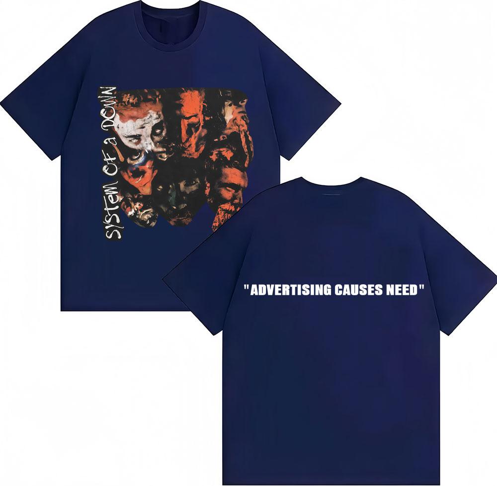 Rock Band System of A Down Graphic T Shirts Unisex Women Vintage Alternative Metal Music Tshirts Fashion Oversized Cotton T Shirt 4XL
Rock Band System of A Down Graphic T Shirts Unisex Women Vintage Alternative Metal Music Tshirts Fashion Oversized Cotton T Shirt 4XL