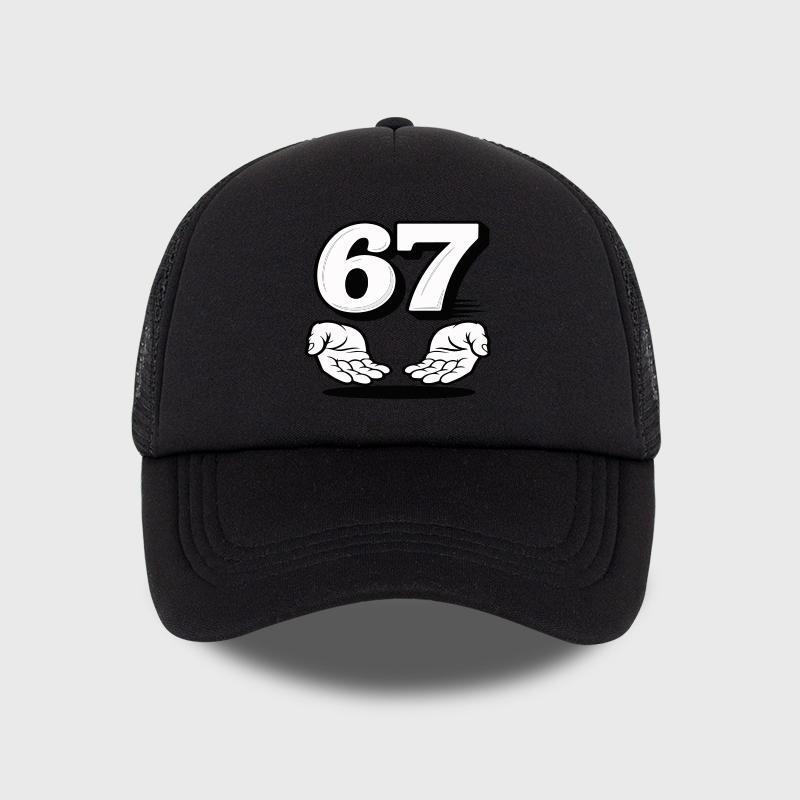 Number 67 Cartoon Handprint Sponge Mesh Cap - Adjustable Unisex Mesh Cap - Breathable Street-Style Sun Hat чорний
Number 67 Cartoon Handprint Sponge Mesh Cap - Adjustable Unisex Mesh Cap - Breathable Street-Style Sun Hat чорний
