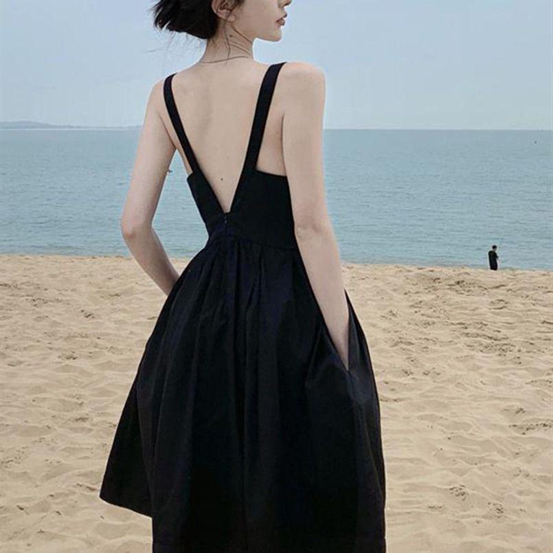 Hepburn-Inspired Backless Little Black A-Line Dress with French V-Neck and Over-the-Knee Puffy Skirt S (80-90 jin) чёрный
Hepburn-Inspired Backless Little Black A-Line Dress with French V-Neck and Over-the-Knee Puffy Skirt S (80-90 jin) чёрный