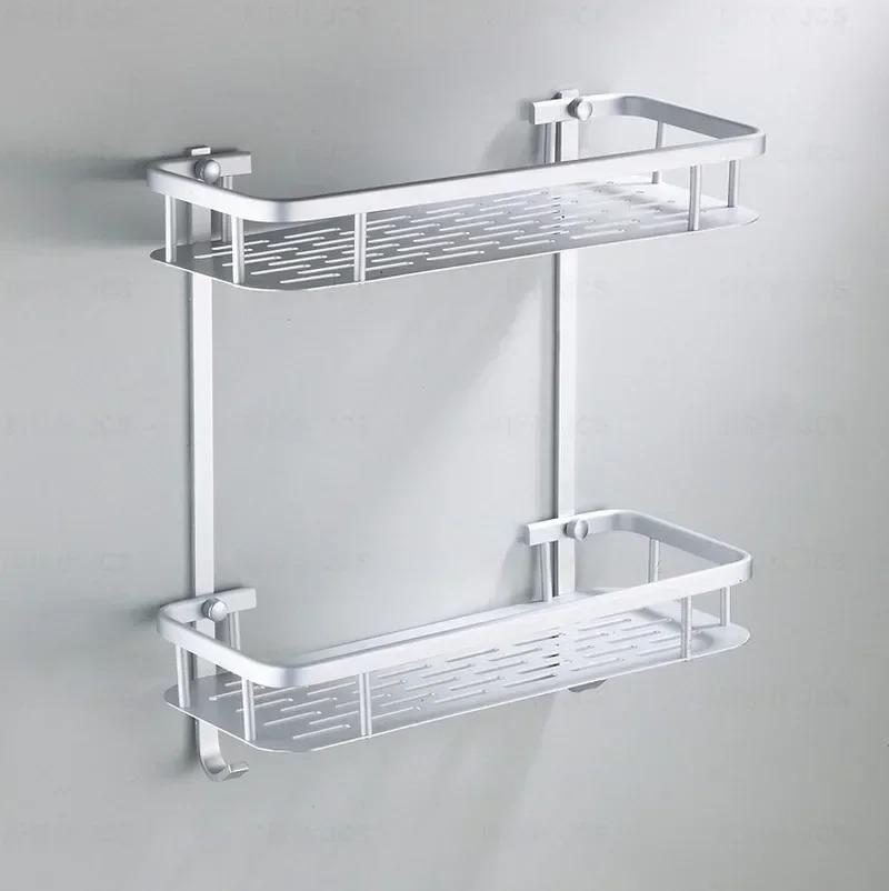 Bathroom Shelf Organizer 30CM Shower Storage Rack Gray Wall Mounted Space Aluminum Toilet Shampoo Holder Shelves Accessories brightwhite
Bathroom Shelf Organizer 30CM Shower Storage Rack Gray Wall Mounted Space Aluminum Toilet Shampoo Holder Shelves Accessories brightwhite