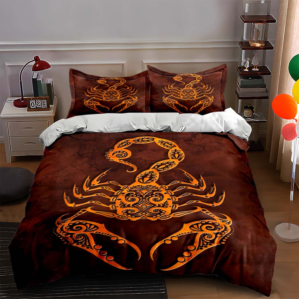 Ornate scorpion motif Bedding Duvet cover sets Duvet covers Pillowcases gifts (1 * Duvet Cover 2 * Pillowcases, without duvet insert) 135x200cm
Ornate scorpion motif Bedding Duvet cover sets Duvet covers Pillowcases gifts (1 * Duvet Cover 2 * Pillowcases, without duvet insert) 135x200cm