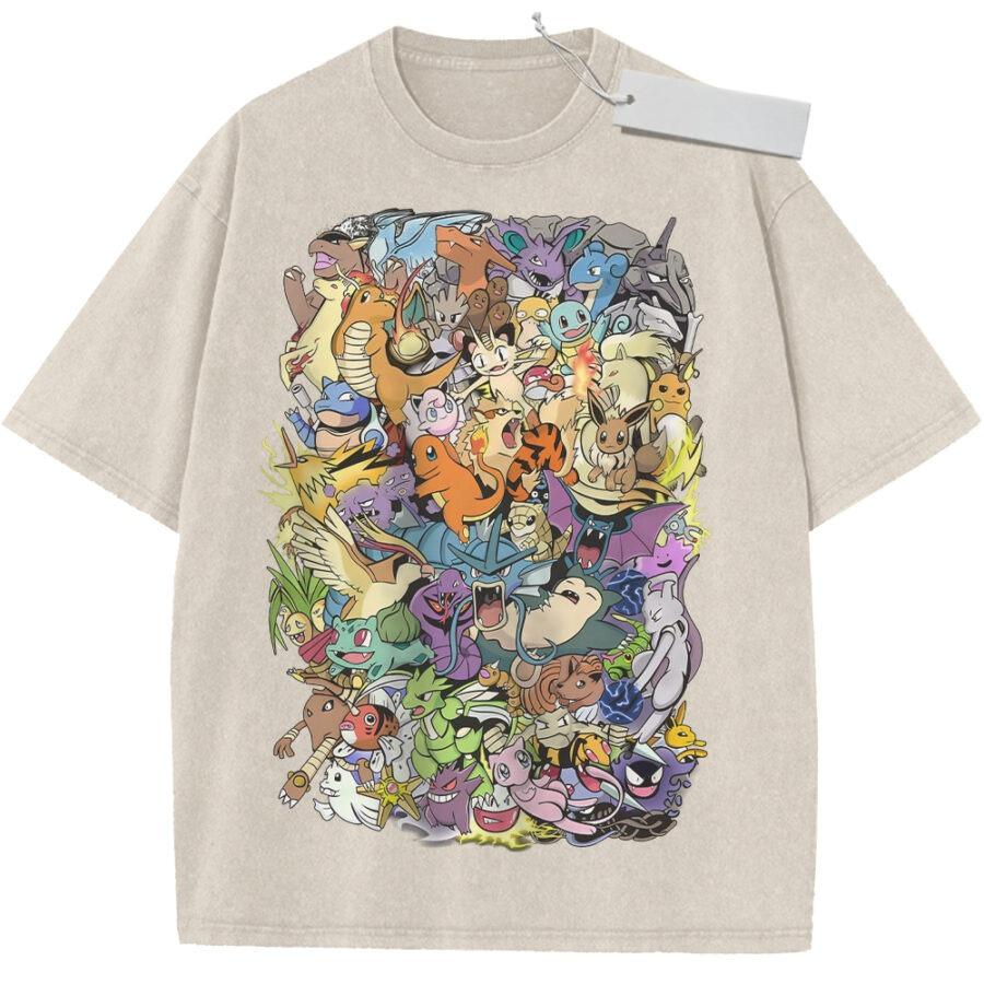 Vintage Washed Tshirt Pokemon Anime Characters Oversized Print Streetwear Fashion Casual Daily Wear Party Campus M
Vintage Washed Tshirt Pokemon Anime Characters Oversized Print Streetwear Fashion Casual Daily Wear Party Campus M