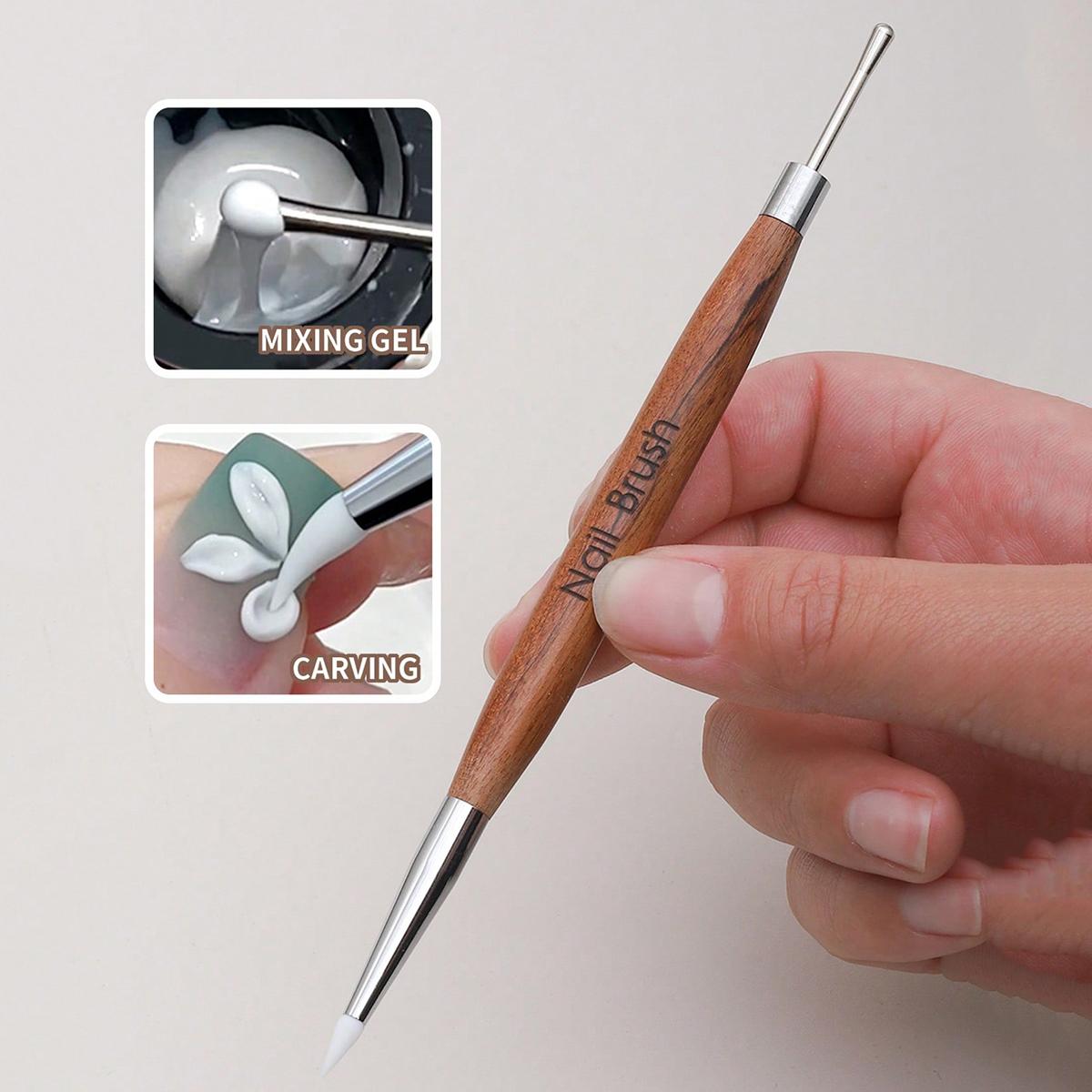 Wood Handle Double End Nail Mixing Gel Pen Silicone Carving Painting Pen For Powder Applica Multi-Function Dotting&Detail Brush
Wood Handle Double End Nail Mixing Gel Pen Silicone Carving Painting Pen For Powder Applica Multi-Function Dotting&Detail Brush