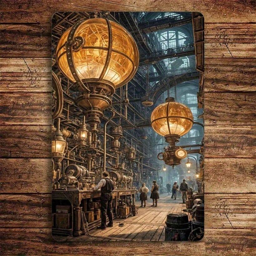Metal Poster Wall Art Retro Industrial Steampunk 30x20 cm Flat Sign for Bar
Metal Poster Wall Art Retro Industrial Steampunk 30x20 cm Flat Sign for Bar